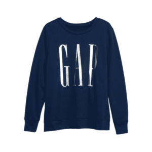 GAP CREWNECK LOGO Női pulóver, sötétkék, méret kép