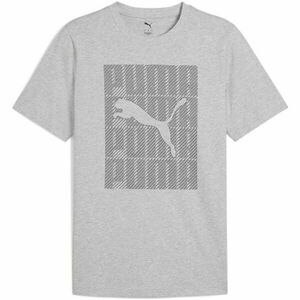 Puma GRAPHIC PUMA WORDING TEE Férfi póló, szürke, méret kép