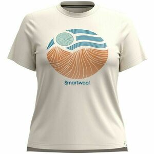 Smartwool W HORIZON VIEW GRAPHIC SHORT SLEEVE Női póló, bézs, méret kép