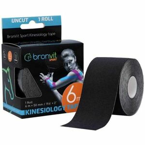 BronVit SPORT KINESIO TAPE CLASSIC Kineziológiai tapasz, fekete, méret kép