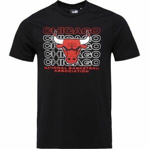 New Era CHICAGO BULLS NBA STACK WORDMARK Férfi póló, fekete, méret kép