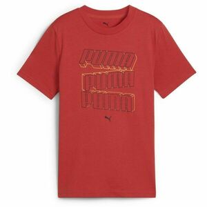 Puma ESSENTIALS LOGO LAB HOG TEE B Fiú póló, piros, méret kép