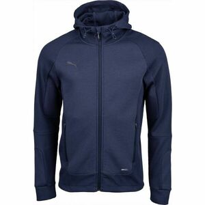 Puma TEAMCUP CASUALS HOODED JACKET Férfi kabát edzésre, sötétkék, méret kép