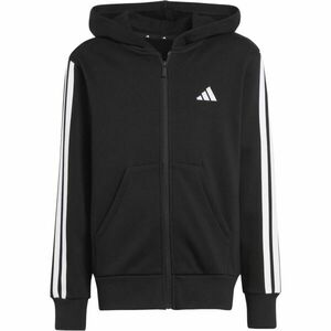 adidas 3S FL FZ HOOD Gyerek pulóver, fekete, méret kép