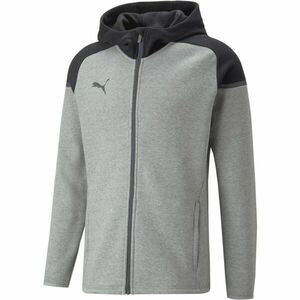 Puma TEAMCUP CASUALS HOODED JACKET Férfi kabát edzésre, sötétszürke, méret kép