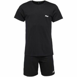 Fila SET SHORT SLEEVES T-SHIRT AND SHORT PANTS IN JERSEY Férfi pizsama, fekete, méret kép