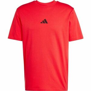 adidas ESSENTIALS SMALL LOGO Férfi póló, piros, méret kép