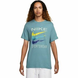 Nike NSW TEE 12MO SWOOSH Férfi póló, türkiz, méret kép