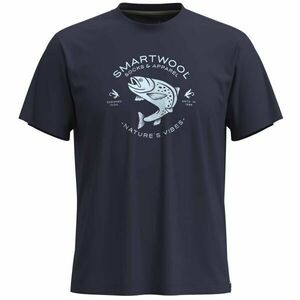 Smartwool TROUT FISCHING SHORT SLEEVE GRAPHIC TEE Férfi póló, sötétkék, méret kép
