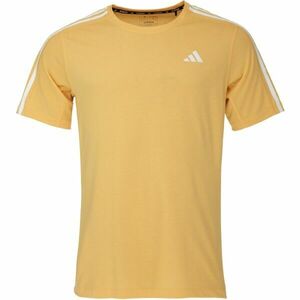 adidas OWN THE RUN 3-STRIPES Férfi póló futáshoz, sárga, méret XXL kép