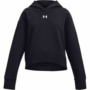Under Armour RIVAL FLEECE CROP HOODIE Lány pulóver, fekete, méret kép