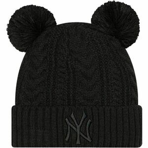 New Era MLB WMNS DOUBLE POM CUFF BEANIE NEW YORK YANKEES Téli sapka, fekete, méret UNI kép