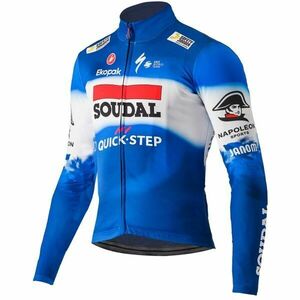 Castelli QUICK STEP LS THERMAL Férfi kerékpáros mez, kék, méret kép