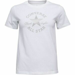 Converse STANDARD FIT CENTER FRONT CHUCK PATCH CORE TEE Uniszex póló, fehér, méret kép