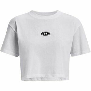 Under Armour BRANDED LOGO CROP Női top, fehér, méret kép