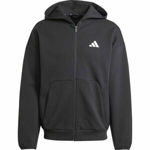 adidas FUTURE ICONS 3-STRIPES FULL ZIP HOODIE Férfi pulóver, fekete, méret kép