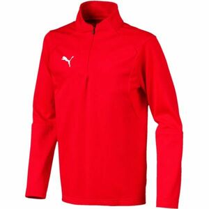 Puma LIGA TRAINING 1/4 ZIP TOP JR Gyerek pulóver, piros, méret kép