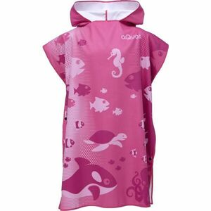 AQUOS SEA PONCHO M Gyerek poncsó gyorsan száradó anyagból, rózsaszín, méret kép