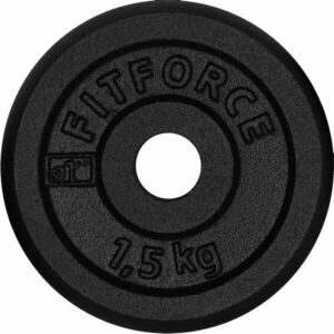 Fitforce PLB 1, 5KG 25MM Súlyzótárcsa, fekete, méret kép