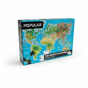 POPULAR VILÁGTÉRKÉP 160 DB – AN Puzzle, mix, méret kép