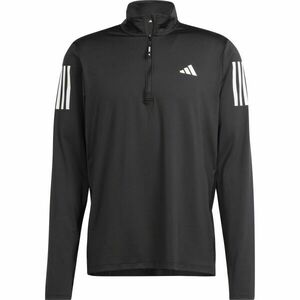 adidas OWN THE RUN HALF-ZIP Férfi póló futáshoz, fekete, méret XXXL kép