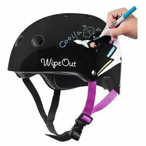 WIPEOUT BLACK 5+ Gyerek kerékpáros sisak, fekete, méret kép