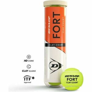 Dunlop FORT CLAY COURT 4 KS Teniszlabda, sárga, méret kép