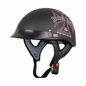 Motoros bukósisak W-TEC Black Heart V531 Iron Cross DOT jóváhagyás, levehető napellenző, puha bélés kép