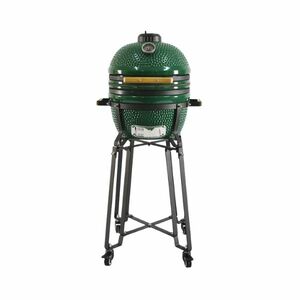 Kerámia kamado grill inSPORTline Pasionato 16", faszenes, kerámia, 116cm magas, BBQ grill, hőmérő, bomba izek, alacsony szénfogyasztás, kamado grill kép