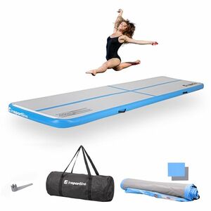 Airtrack inSPORTline Airstunt 400x100x10 cm fehér, 650kg teherbírás, DropStitch technológia, javítókészlet és szállítótáska kép