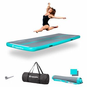 Airtrack inSPORTline Airstunt 400x100x10 cm szürke, 650kg teherbírás, DropStitch technológia, javítókészlet és szállítótáska kép
