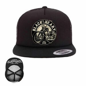 Baseball sapka BLACK HEART Chopper King Trucker BLK, napellenző, logó, hálós hátoldal, műanyag pánt kép