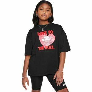 Nike G SPORTSWEAR TEE HEART Lány póló, fekete, méret kép
