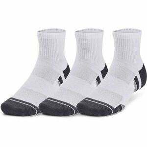 Under Armour PERFORMANCE TECH 3PK QTR Uniszex zokni, fehér, méret kép