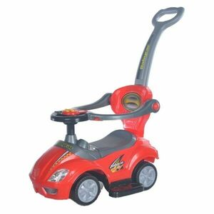 BABY MIX MEGA CAR 3in1 Bébitaxi tolókarral, piros, méret kép