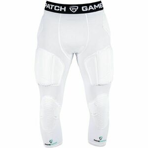 GAMEPATCH PADDED 3/4 TIGHTS WITH FULL PROTECTION Kompresziós uniszex leggings, fehér, méret kép
