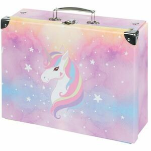 BAAGL RAINBOW UNICORN Összehajtható laminált karton kisbőrönd, rózsaszín, méret kép