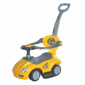BABY MIX MEGA CAR 3in1 Bébitaxi tolókarral, sárga, méret kép