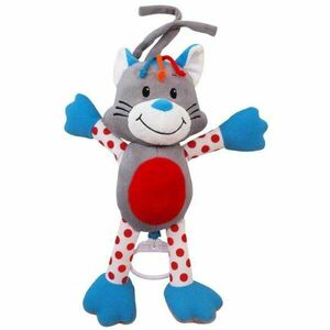 BABY MIX PUSSY Plüssjáték játékszerkezettel, szürke, méret kép