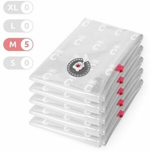 COMPACTOR BAG ASPISPACE 5PCS M Vákuumzsák ruhák és paplanok tárolására, átlátszó, méret kép
