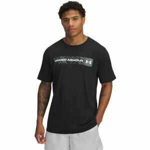 Under Armour UA CAMO CHEST STRIPE SS Férfi póló, fekete, méret kép