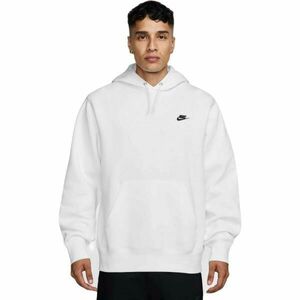 Nike CLUB FLEECE PULLOVER HOODIE Férfi pulóver, fehér, méret kép