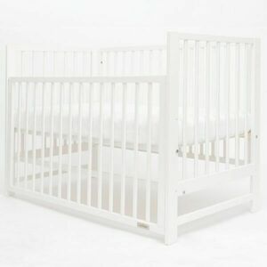 NEW BABY BASIC Gyerekágy lehúzható oldallal, fehér, méret kép