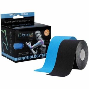 BronVit SPORT KINESIO TAPE SET 5CM X 6 M Kineziológiai tape szett, fekete, méret kép