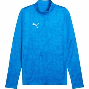 Puma TEAMCUP TRAINING 1/4 ZIP TOP Férfi sportos pulóver, kék, méret kép