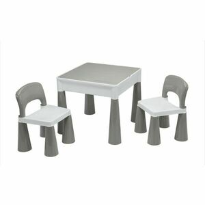 NEW BABY SET Gyerek szett asztal és két szék, sötétszürke, méret kép