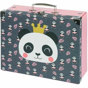 BAAGL PANDA Összehajtható laminált karton kisbőrönd, sötétszürke, méret kép