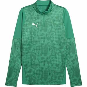 Puma TEAMCUP TRAINING 1/4 ZIP TOP Férfi sportos pulóver, zöld, méret kép