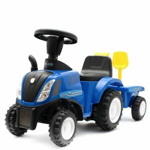 BABY MIX NEW HOLLAND Gyerektraktor bébi futóbicikli utánfutóval, kék, méret kép