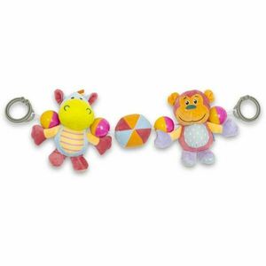 BABY MIX HIPPO & MONKEY Plüss csörgő, mix, méret kép